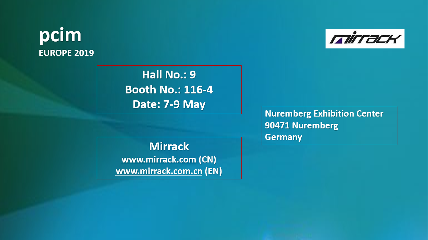 Mirrack Present at 2019 PCIM in Nuremberg